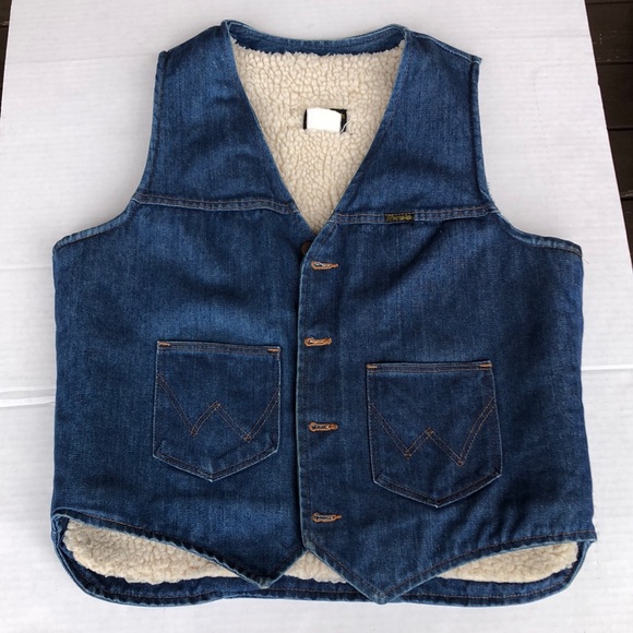 Wrangler Sherpa Lined Denim Vest 